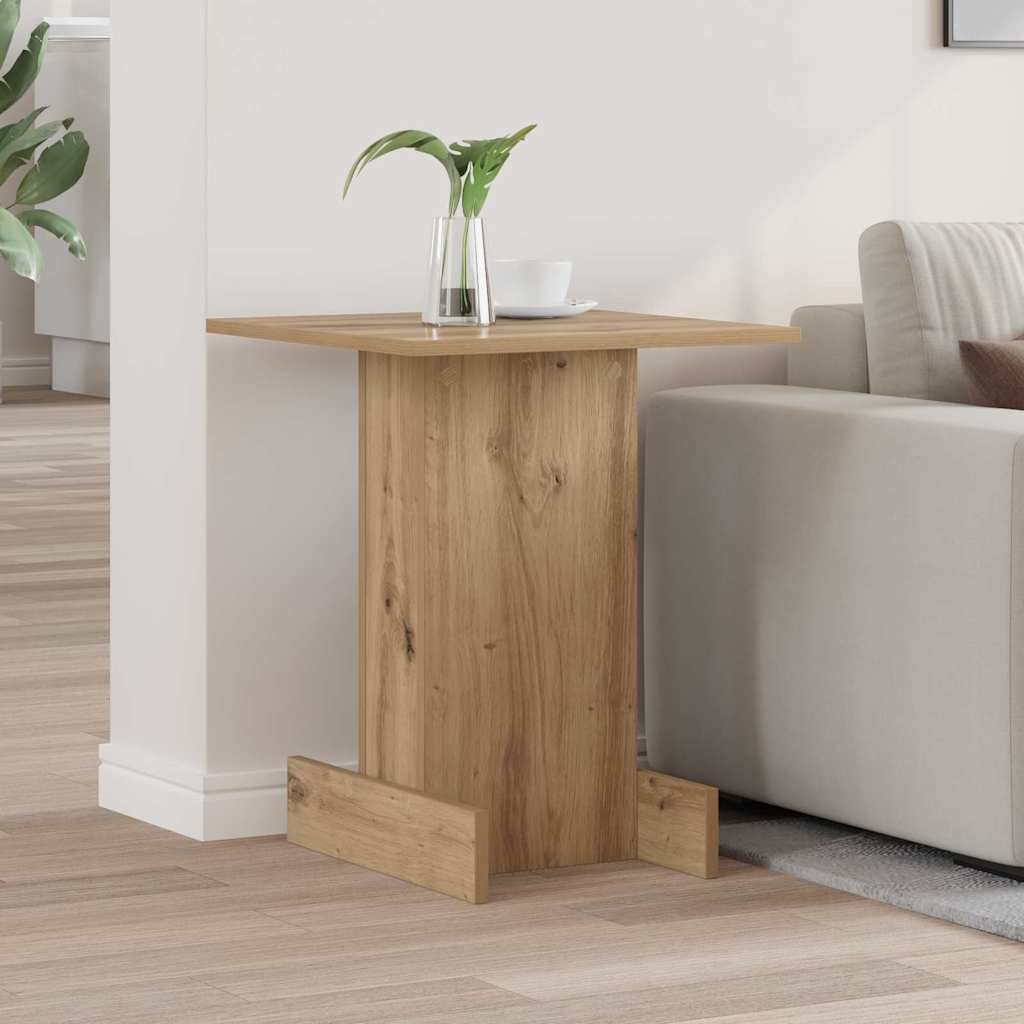 Bijzettafel Artisan Eiken 44,5 x 45 x 55 cm Bewerkt hout is nu te koop bij PeponiXL, paradijselijk wonen!