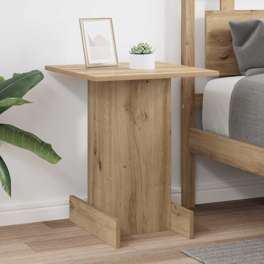 Bijzettafel Artisan Eiken 44,5 x 45 x 55 cm Bewerkt hout is nu te koop bij PeponiXL, paradijselijk wonen!