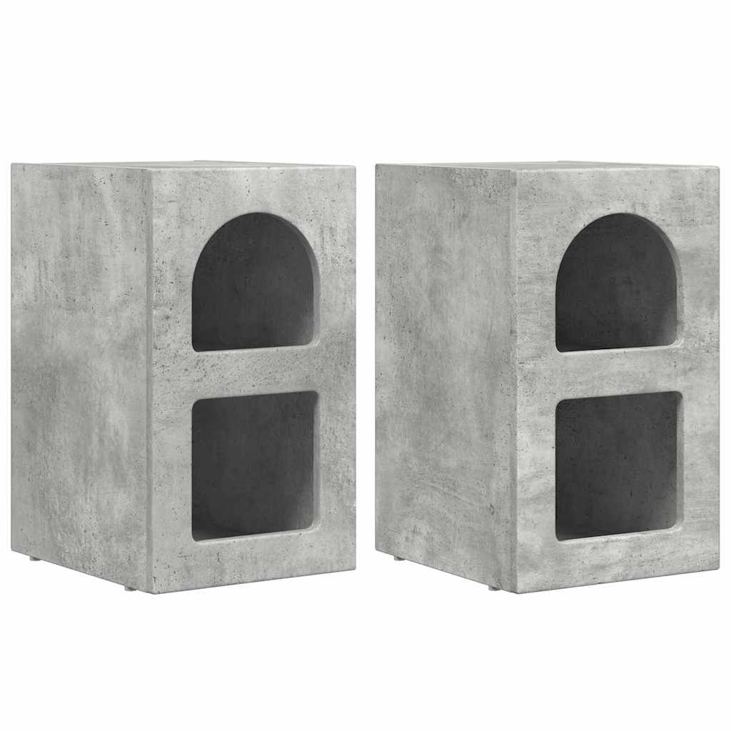 Nachtkastje 2 pcs Beton Grijs 29,5 x 35 x 50 cm Bewerkt hout is nu te koop bij PeponiXL, paradijselijk wonen!