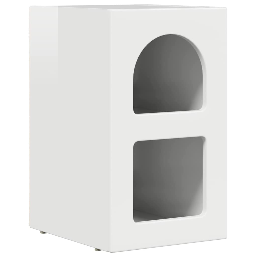 Nachtkastje 2 pcs Hoogglans wit 29,5 x 35 x 50 cm Bewerkt hout is nu te koop bij PeponiXL, paradijselijk wonen!