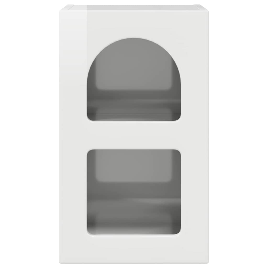 Nachtkastje 2 pcs Hoogglans wit 29,5 x 35 x 50 cm Bewerkt hout is nu te koop bij PeponiXL, paradijselijk wonen!