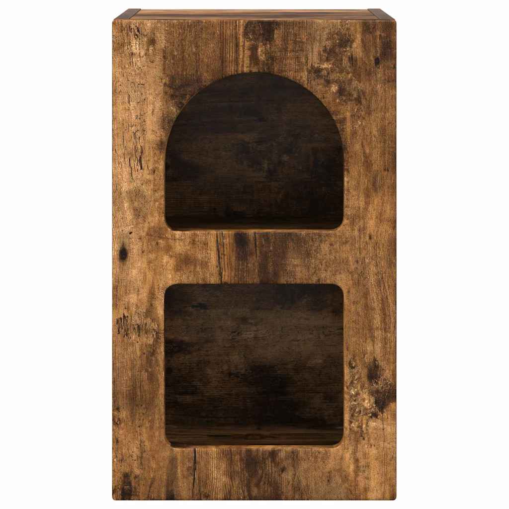 Nachtkastje Gerookt eiken 29,5 x 35 x 50 cm Bewerkt hout is nu te koop bij PeponiXL, paradijselijk wonen!