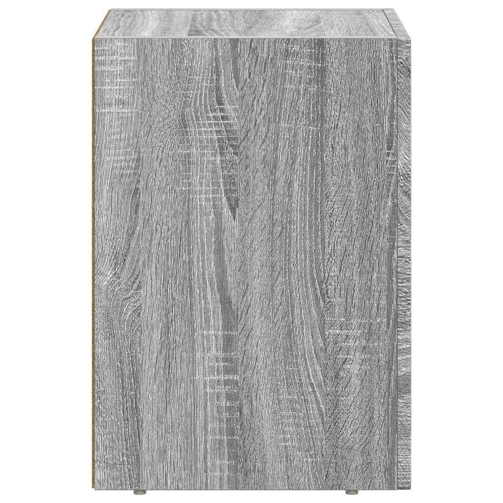 Nachtkastje Grijs Sonoma 29,5 x 35 x 50 cm Bewerkt hout is nu te koop bij PeponiXL, paradijselijk wonen!