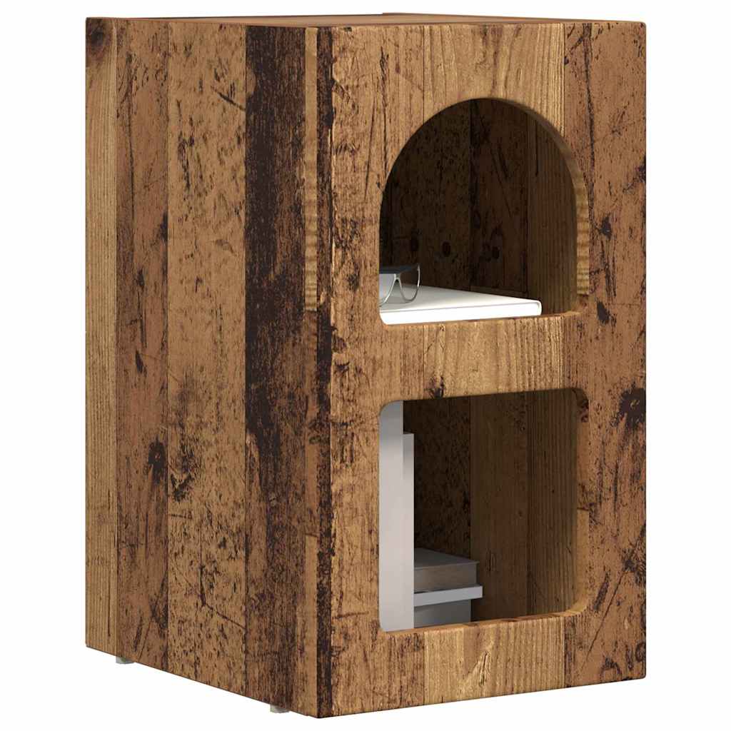 Nachtkastje 2 pcs Oudhout 29,5 x 35 x 50 cm Bewerkt hout is nu te koop bij PeponiXL, paradijselijk wonen!
