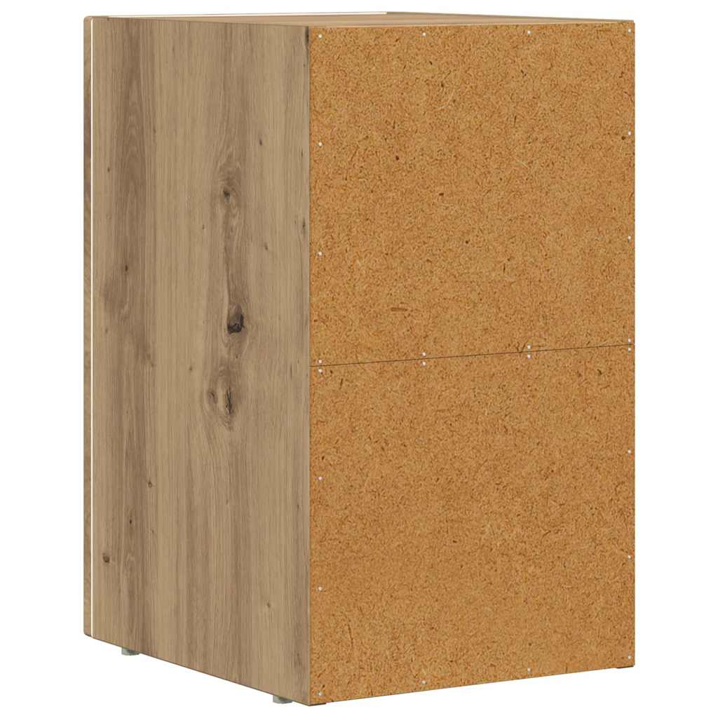 Nachtkastje 2 pcs Artisan Eiken 29,5 x 35 x 50 cm Bewerkt hout is nu te koop bij PeponiXL, paradijselijk wonen!