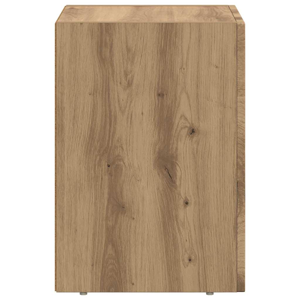 Nachtkastje 2 pcs Artisan Eiken 29,5 x 35 x 50 cm Bewerkt hout is nu te koop bij PeponiXL, paradijselijk wonen!