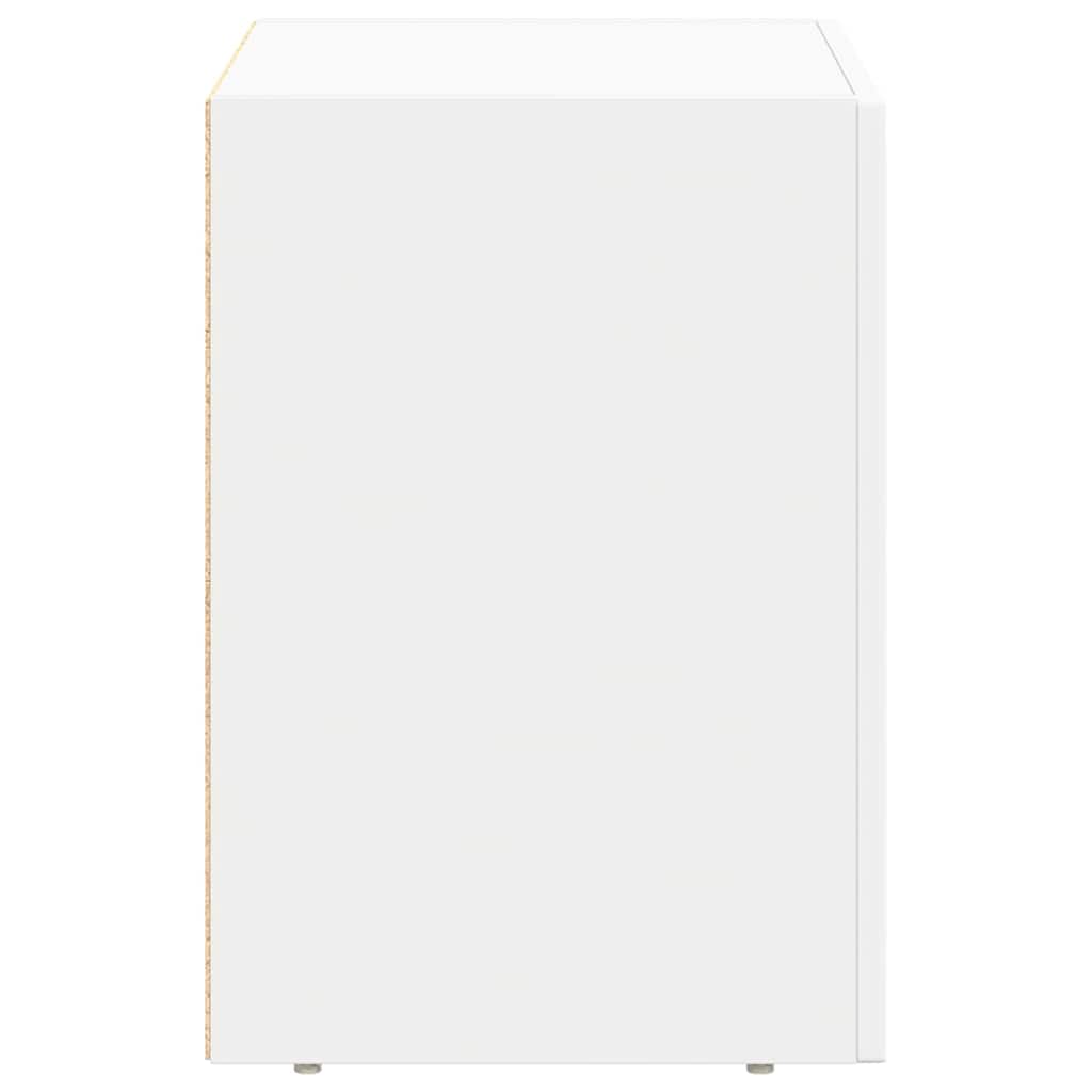 Nachtkastje Wit 40 x 35 x 50 cm Bewerkt hout is nu te koop bij PeponiXL, paradijselijk wonen!