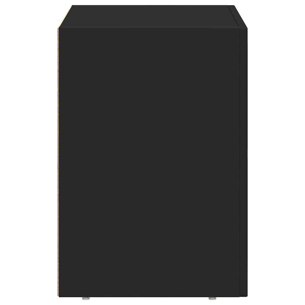 Nachtkastje 2 pcs Zwart 40 x 35 x 50 cm Bewerkt hout is nu te koop bij PeponiXL, paradijselijk wonen!