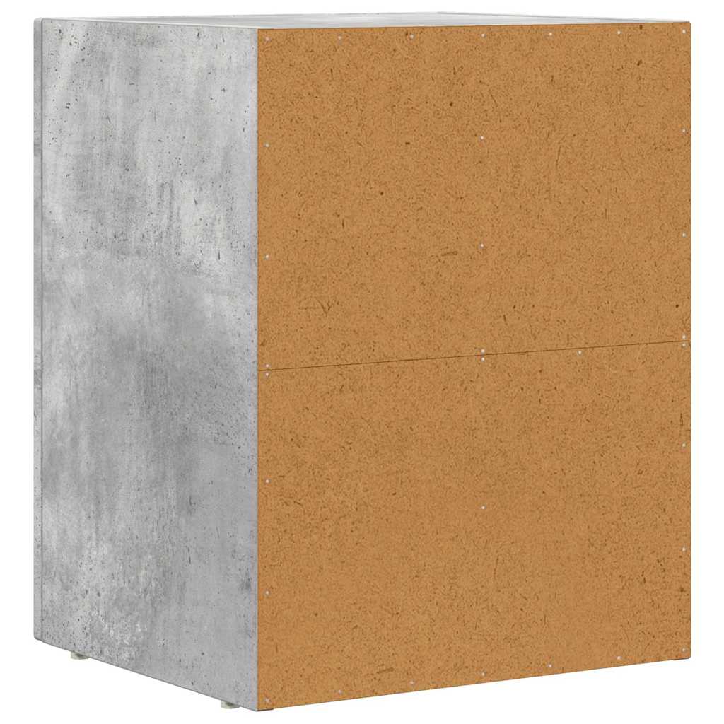 Nachtkastje 2 pcs Beton Grijs 40 x 35 x 50 cm Bewerkt hout is nu te koop bij PeponiXL, paradijselijk wonen!