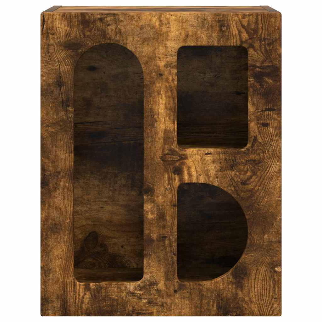 Nachtkastje Gerookt eiken 40 x 35 x 50 cm Bewerkt hout is nu te koop bij PeponiXL, paradijselijk wonen!