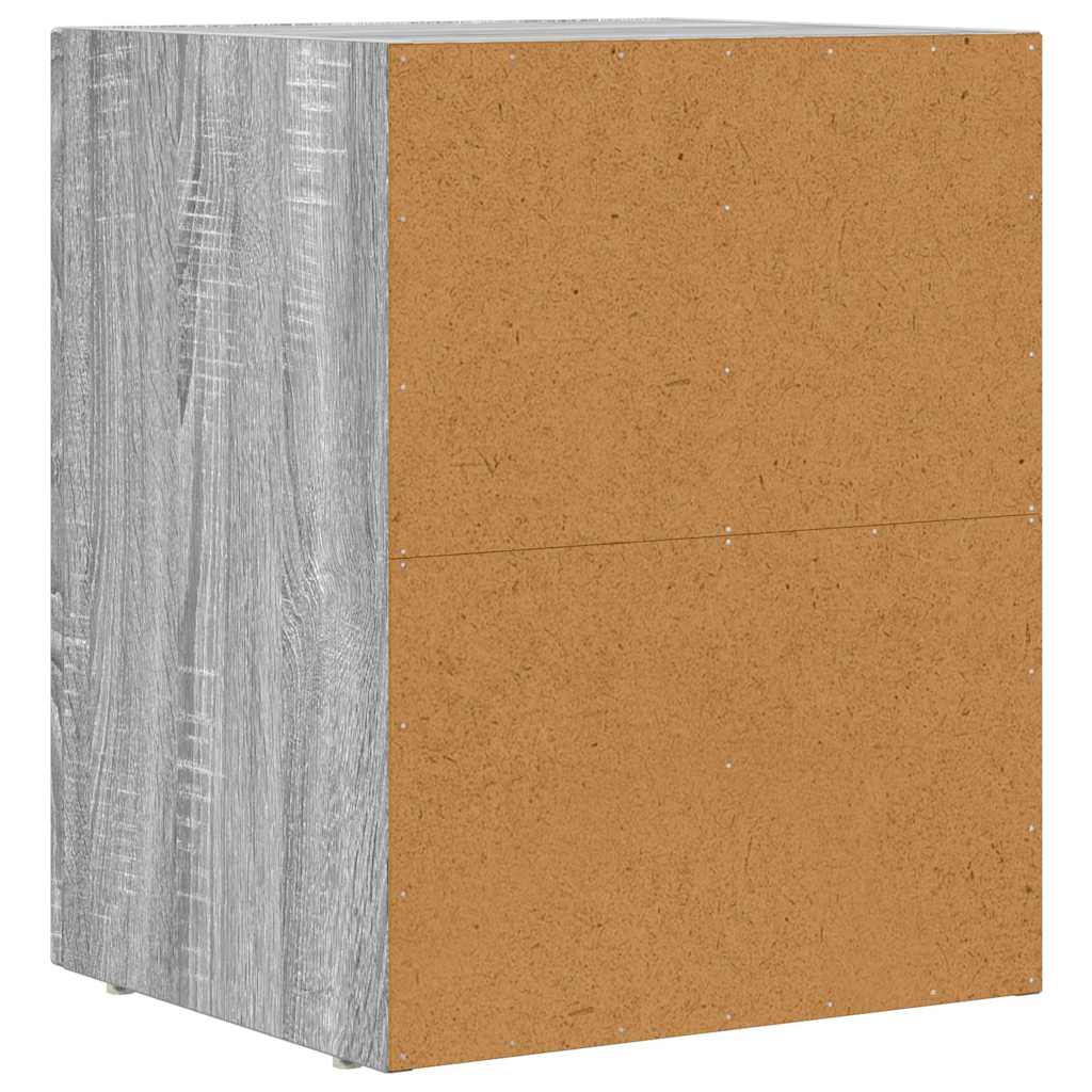 Nachtkastje Grijs Sonoma 40 x 35 x 50 cm Bewerkt hout is nu te koop bij PeponiXL, paradijselijk wonen!