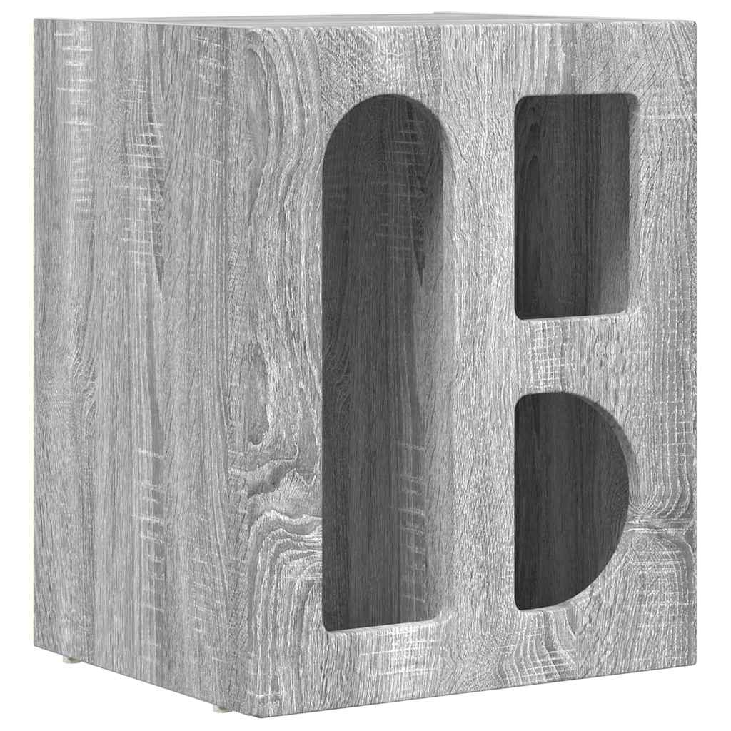 Nachtkastje 2 pcs Grijs Sonoma 40 x 35 x 50 cm Bewerkt hout is nu te koop bij PeponiXL, paradijselijk wonen!