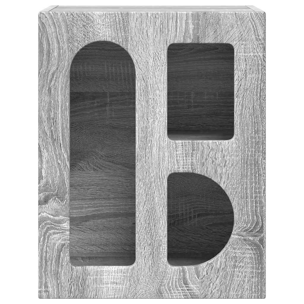 Nachtkastje 2 pcs Grijs Sonoma 40 x 35 x 50 cm Bewerkt hout is nu te koop bij PeponiXL, paradijselijk wonen!