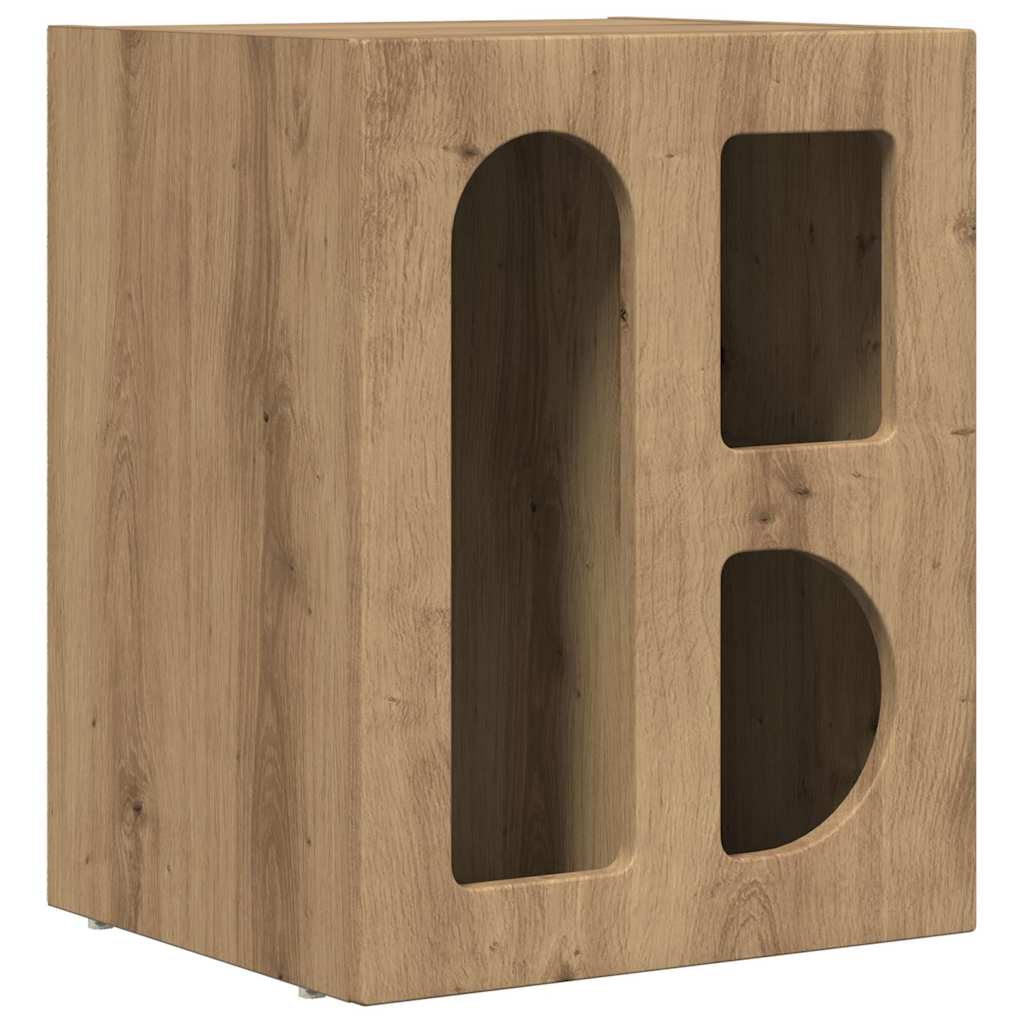 Nachtkastje 2 pcs Artisan Eiken 40 x 35 x 50 cm Bewerkt hout is nu te koop bij PeponiXL, paradijselijk wonen!