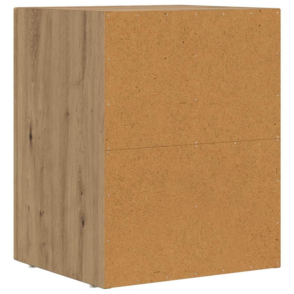 Nachtkastje 2 pcs Artisan Eiken 40 x 35 x 50 cm Bewerkt hout is nu te koop bij PeponiXL, paradijselijk wonen!