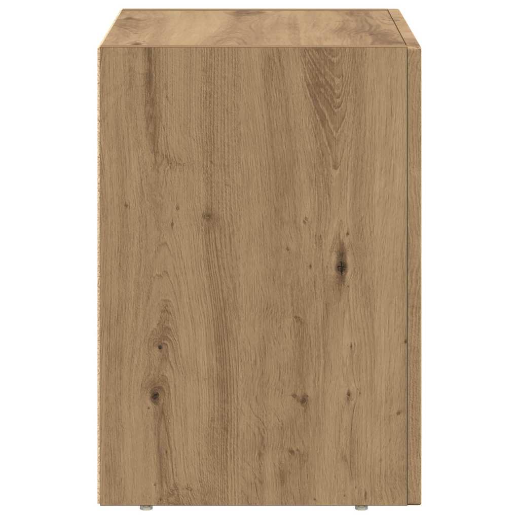 Nachtkastje 2 pcs Artisan Eiken 40 x 35 x 50 cm Bewerkt hout is nu te koop bij PeponiXL, paradijselijk wonen!