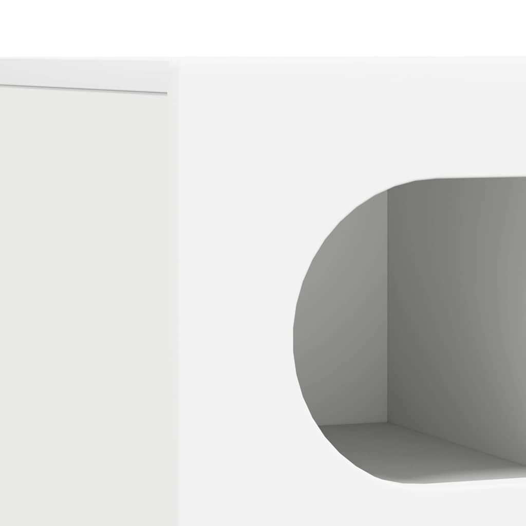 TV-kast Wit 100 x 35 x 40 cm Bewerkt hout is nu te koop bij PeponiXL, paradijselijk wonen!