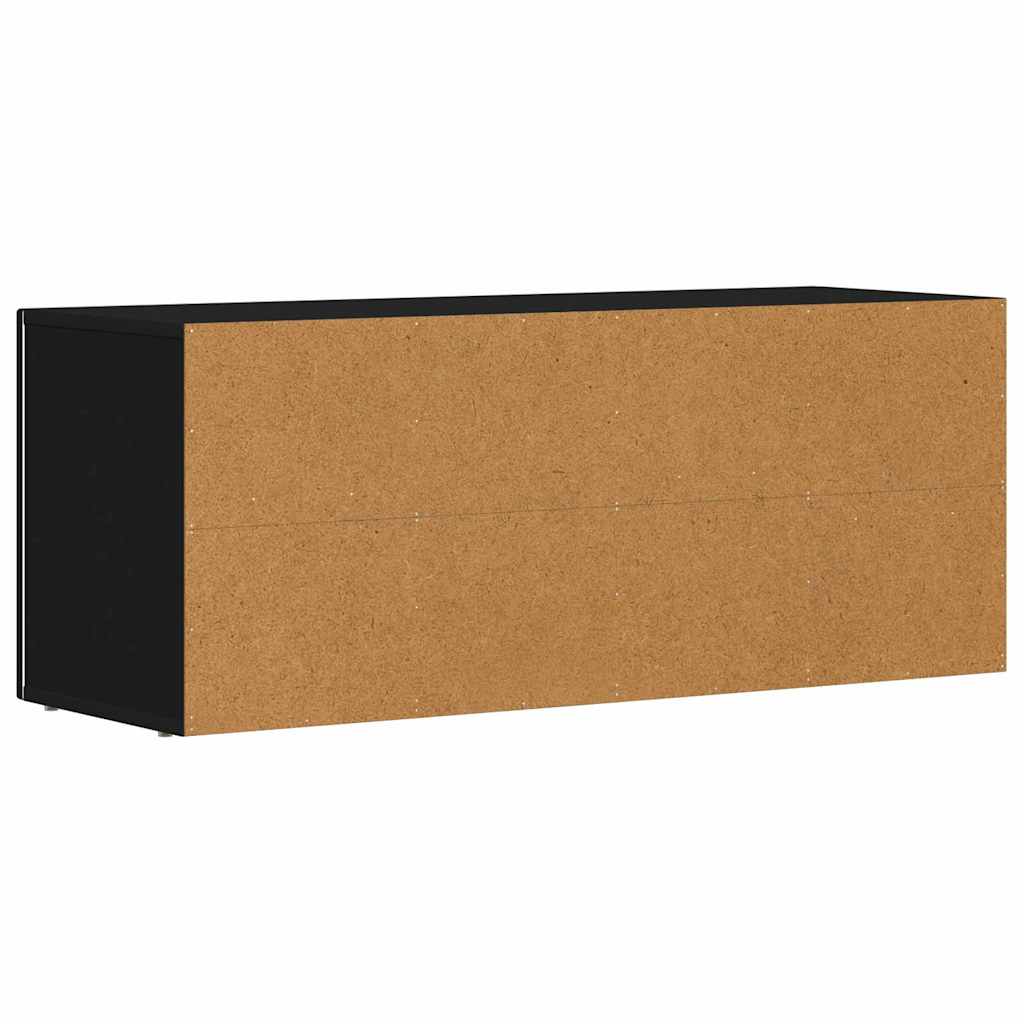 TV-kast Zwart 100 x 35 x 40 cm Bewerkt hout is nu te koop bij PeponiXL, paradijselijk wonen!