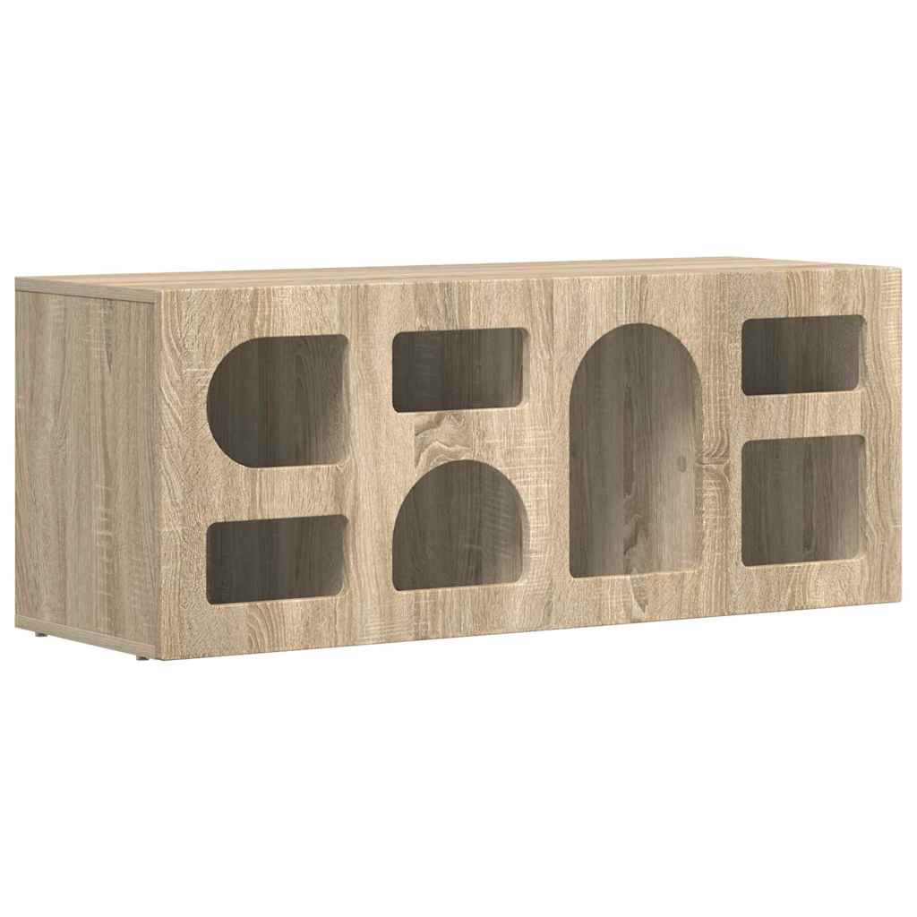 TV-kast Sonoma Eiken 100 x 35 x 40 cm Bewerkt hout is nu te koop bij PeponiXL, paradijselijk wonen!