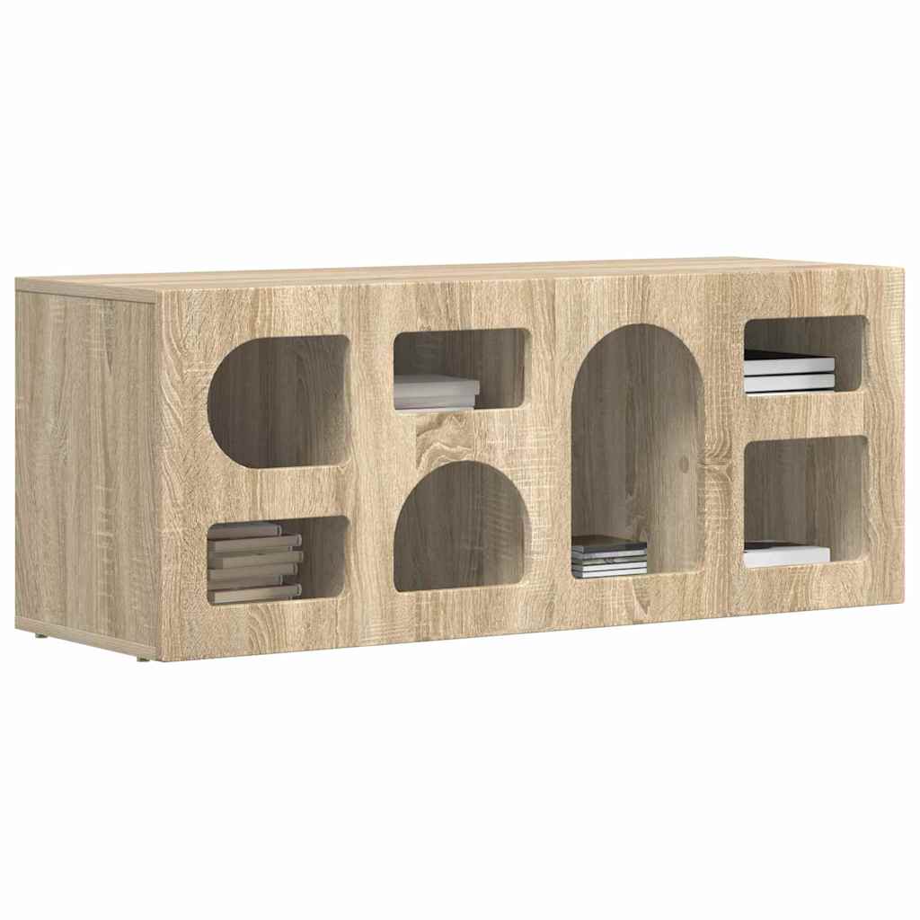 TV-kast Sonoma Eiken 100 x 35 x 40 cm Bewerkt hout is nu te koop bij PeponiXL, paradijselijk wonen!