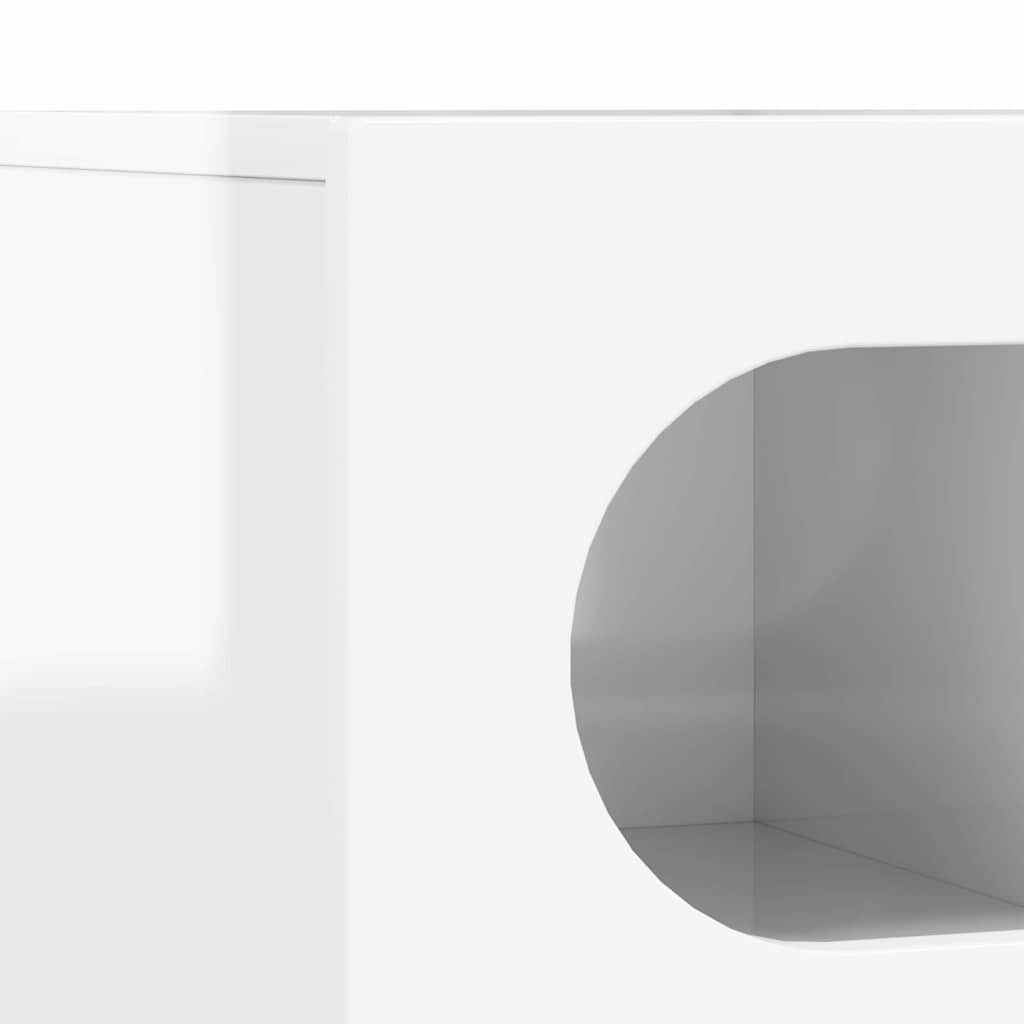 TV-kast Hoogglans wit 100 x 35 x 40 cm Bewerkt hout is nu te koop bij PeponiXL, paradijselijk wonen!