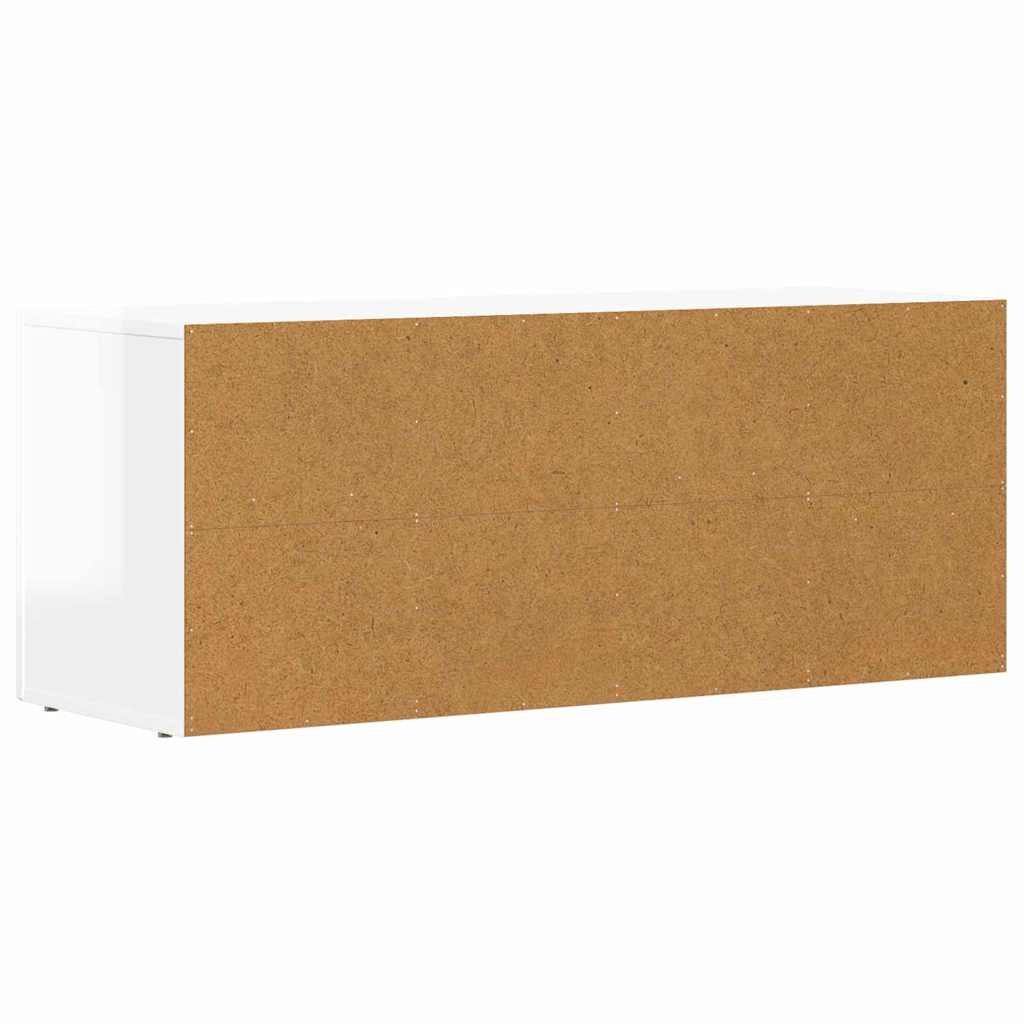 TV-kast Hoogglans wit 100 x 35 x 40 cm Bewerkt hout is nu te koop bij PeponiXL, paradijselijk wonen!