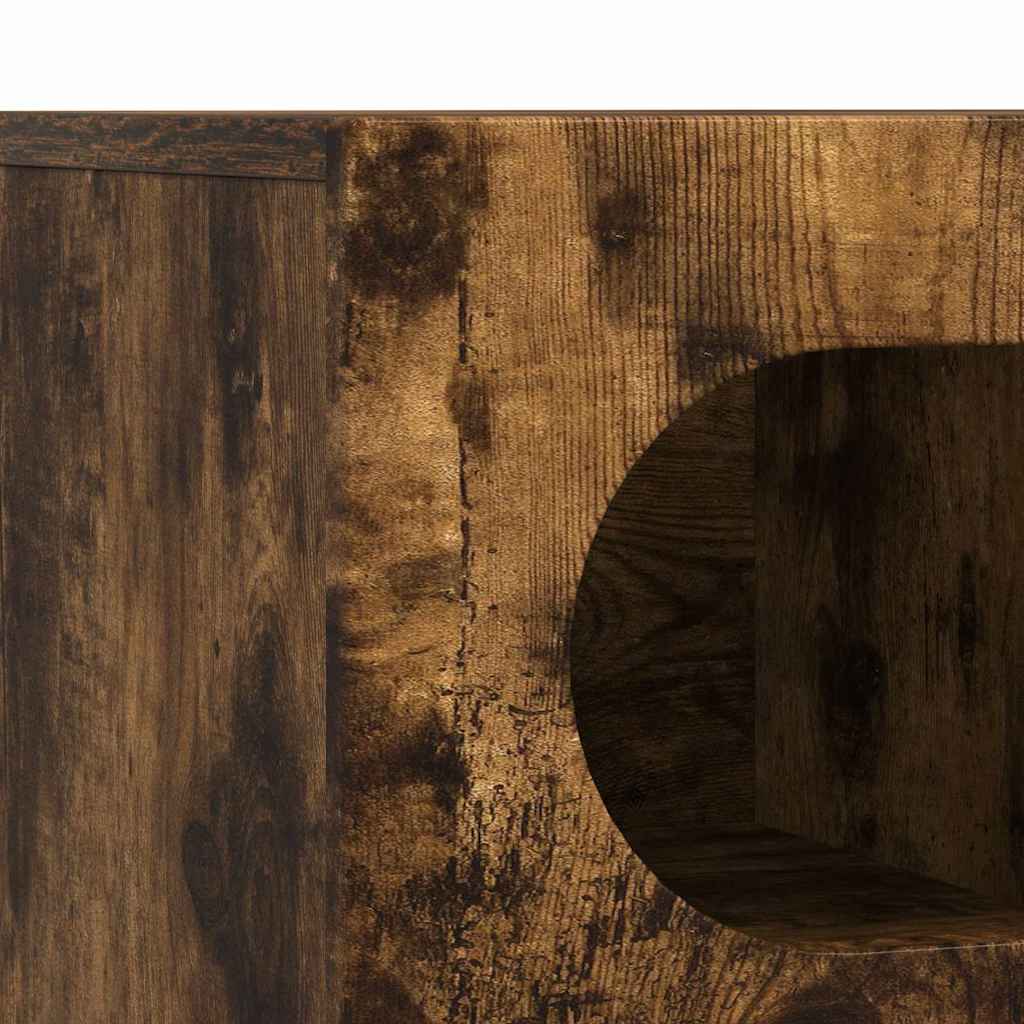 TV-kast Gerookt eiken 100 x 35 x 40 cm Bewerkt hout is nu te koop bij PeponiXL, paradijselijk wonen!