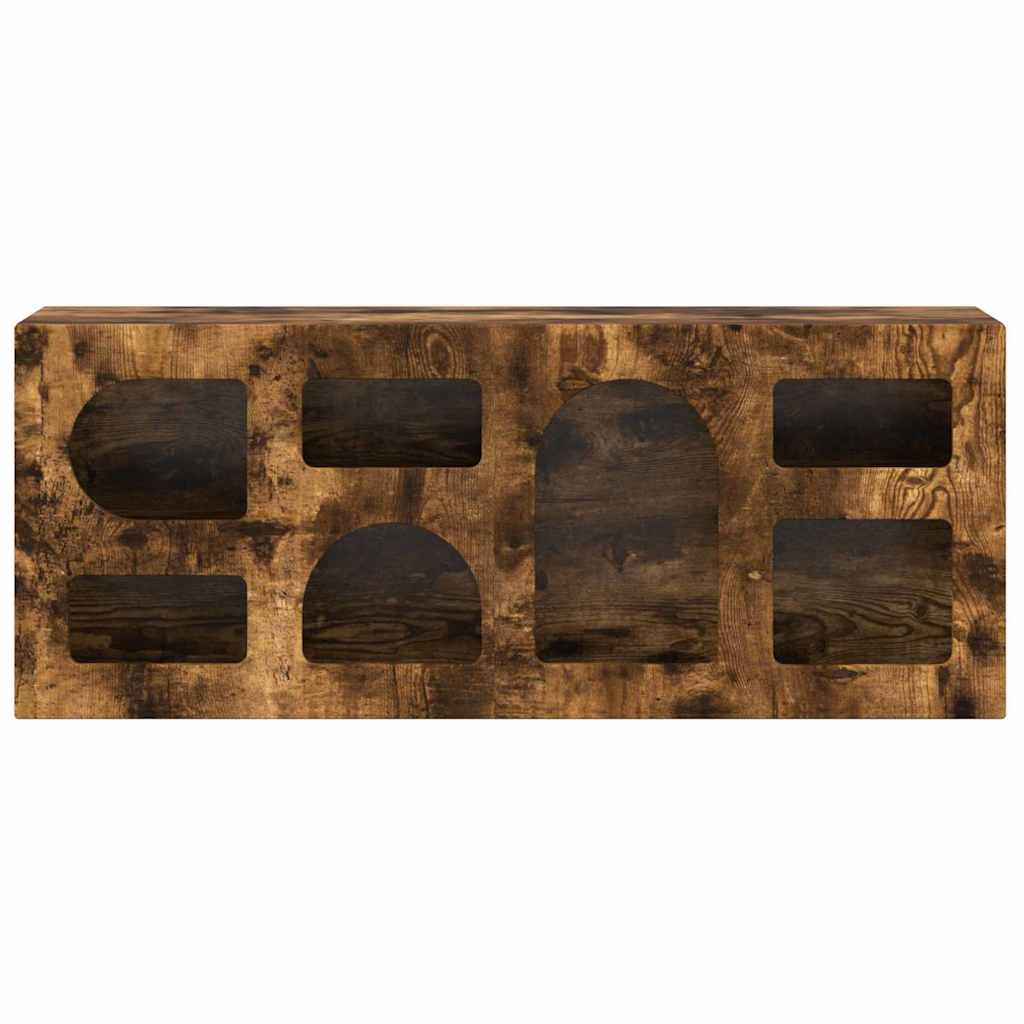 TV-kast Gerookt eiken 100 x 35 x 40 cm Bewerkt hout is nu te koop bij PeponiXL, paradijselijk wonen!