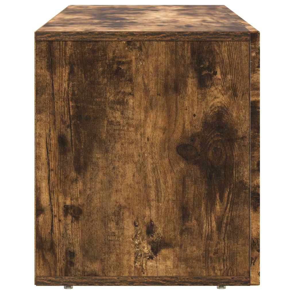 TV-kast Gerookt eiken 100 x 35 x 40 cm Bewerkt hout is nu te koop bij PeponiXL, paradijselijk wonen!