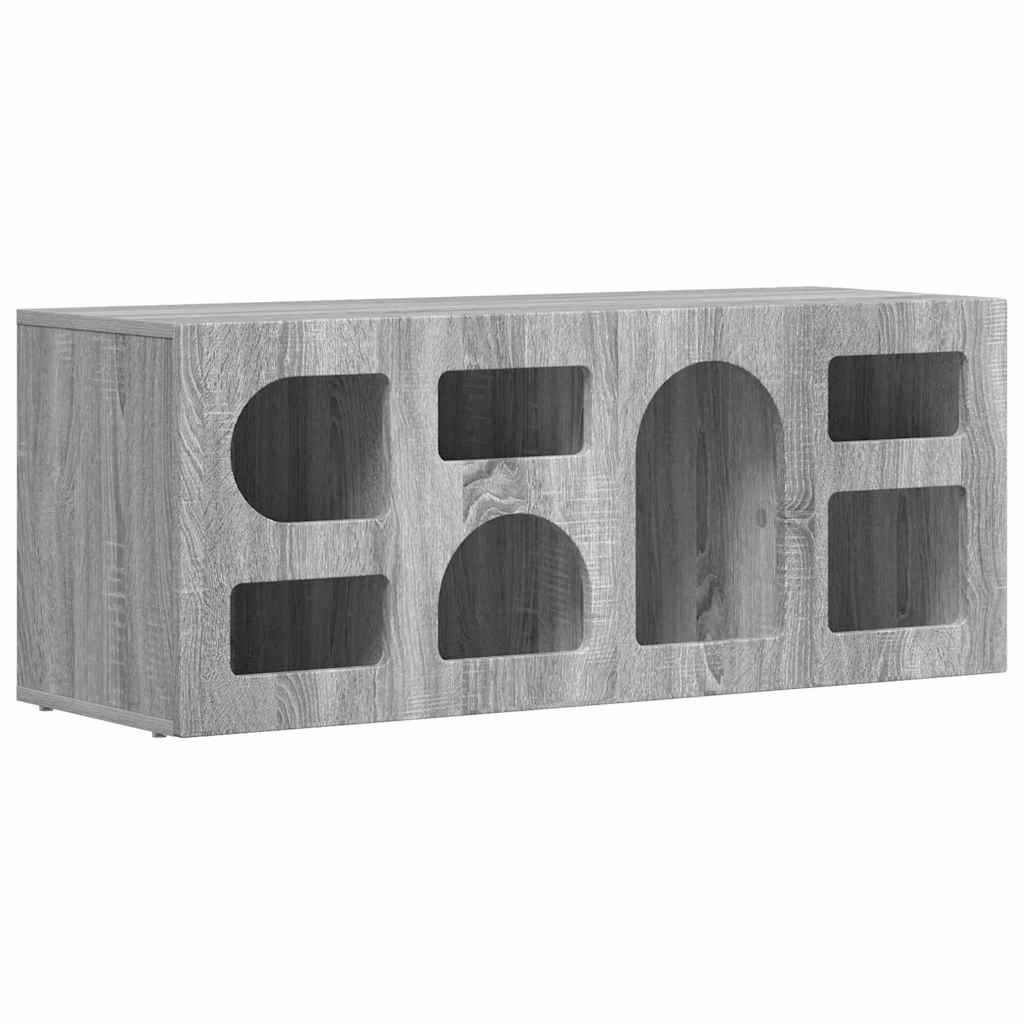 TV-kast Grijs Sonoma 100 x 35 x 40 cm Bewerkt hout is nu te koop bij PeponiXL, paradijselijk wonen!