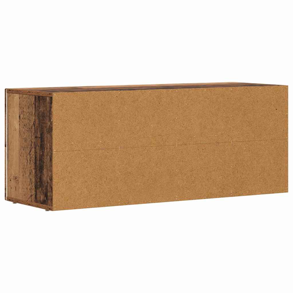 TV-kast Oudhout 100 x 35 x 40 cm Bewerkt hout is nu te koop bij PeponiXL, paradijselijk wonen!