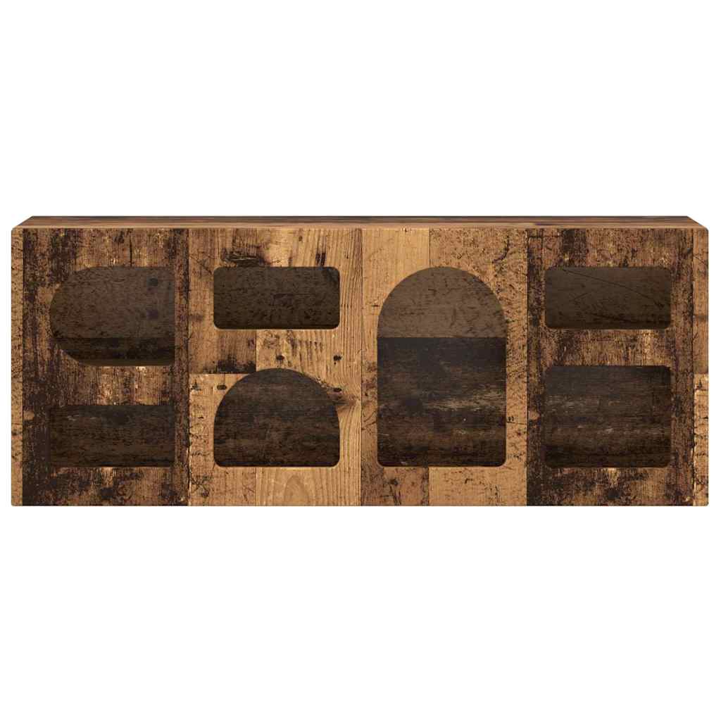 TV-kast Oudhout 100 x 35 x 40 cm Bewerkt hout is nu te koop bij PeponiXL, paradijselijk wonen!