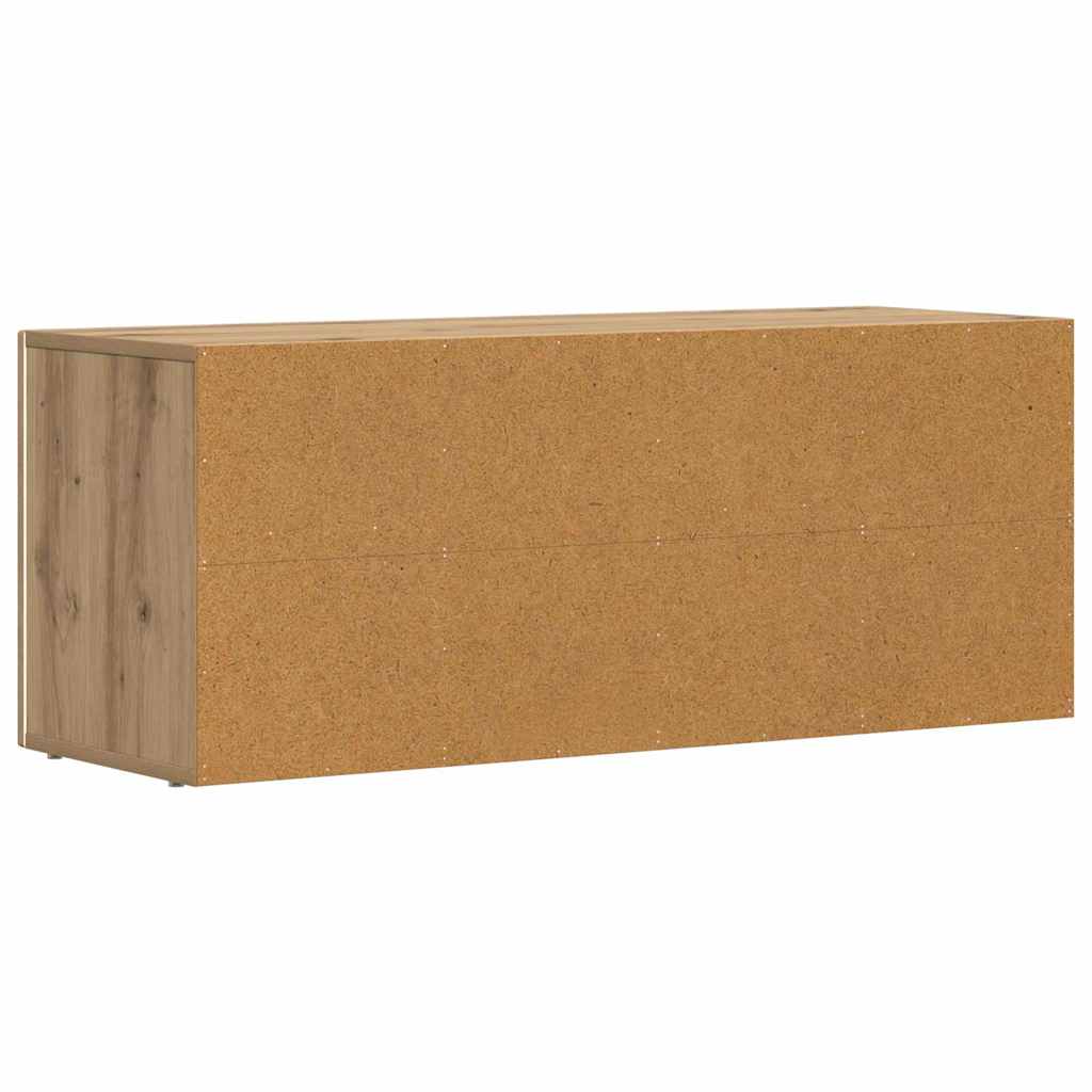 TV-kast Artisan Eiken 100 x 35 x 40 cm Bewerkt hout is nu te koop bij PeponiXL, paradijselijk wonen!