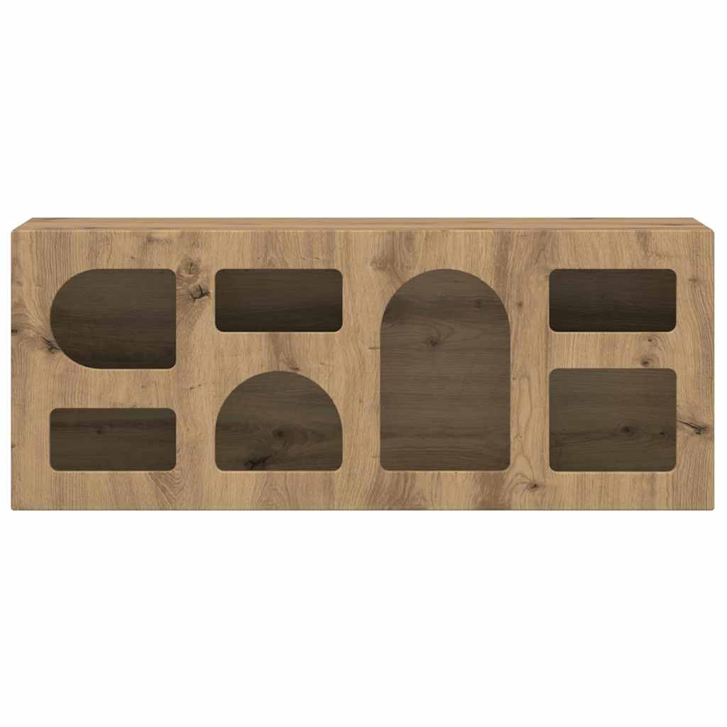 TV-kast Artisan Eiken 100 x 35 x 40 cm Bewerkt hout is nu te koop bij PeponiXL, paradijselijk wonen!