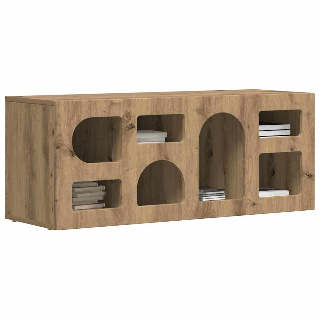 TV-kast Artisan Eiken 100 x 35 x 40 cm Bewerkt hout is nu te koop bij PeponiXL, paradijselijk wonen!