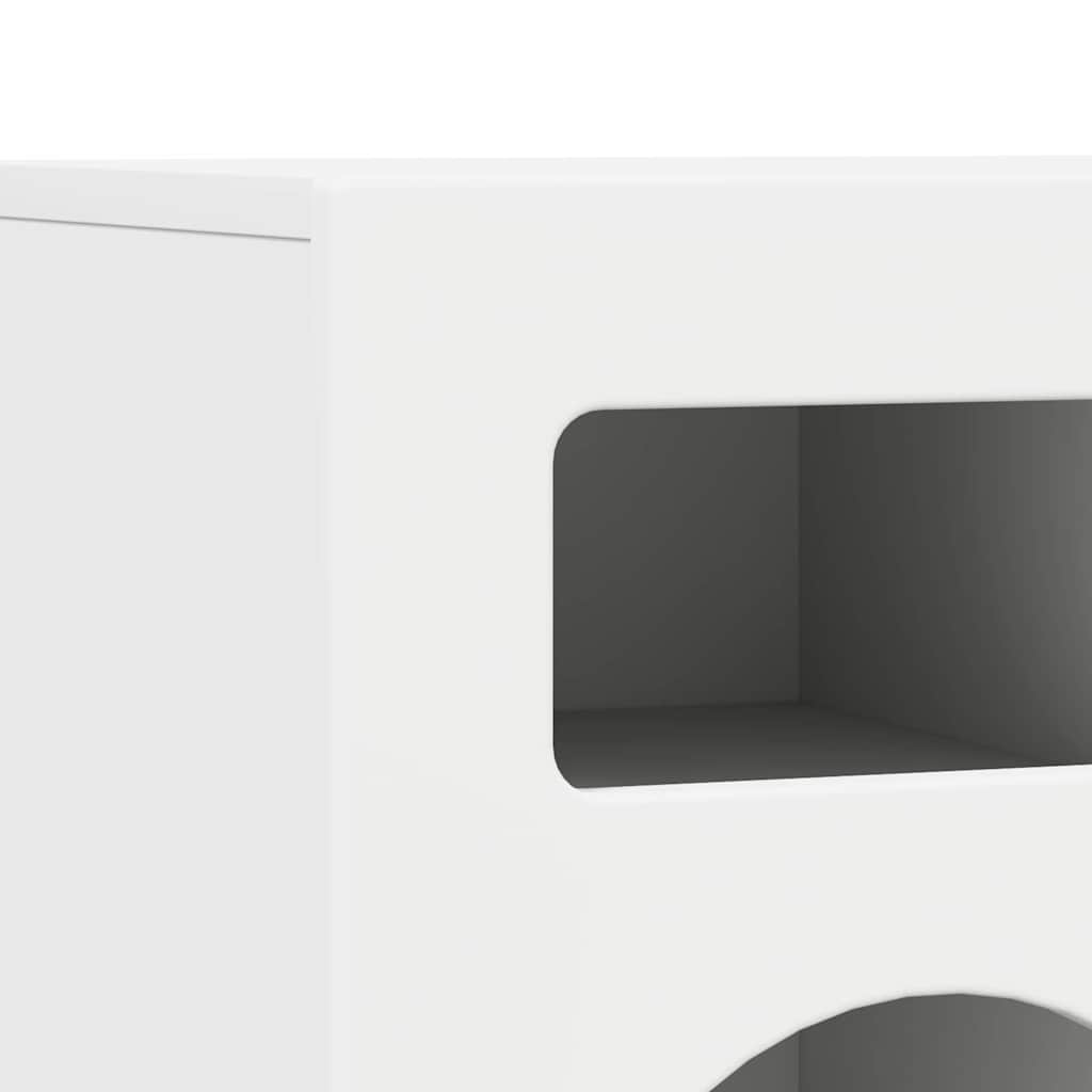 TV-kast Wit 80 x 35 x 40 cm Bewerkt hout is nu te koop bij PeponiXL, paradijselijk wonen!