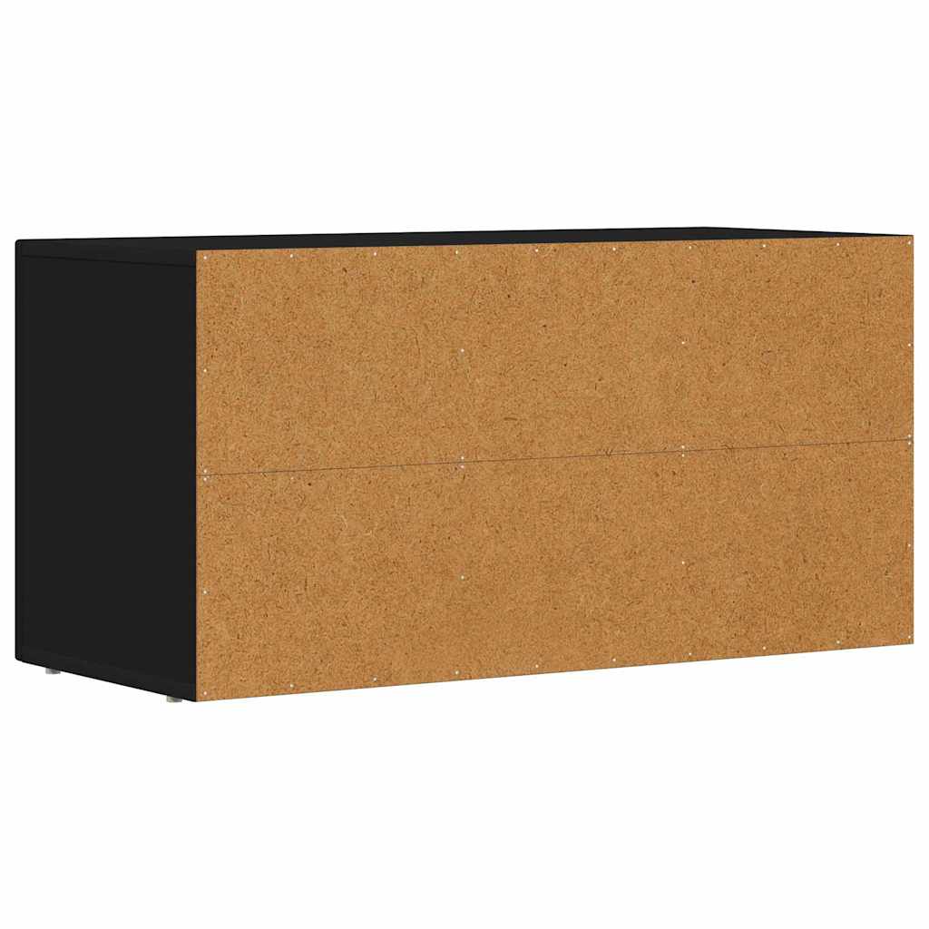 TV-kast Zwart 80 x 35 x 40 cm Bewerkt hout is nu te koop bij PeponiXL, paradijselijk wonen!