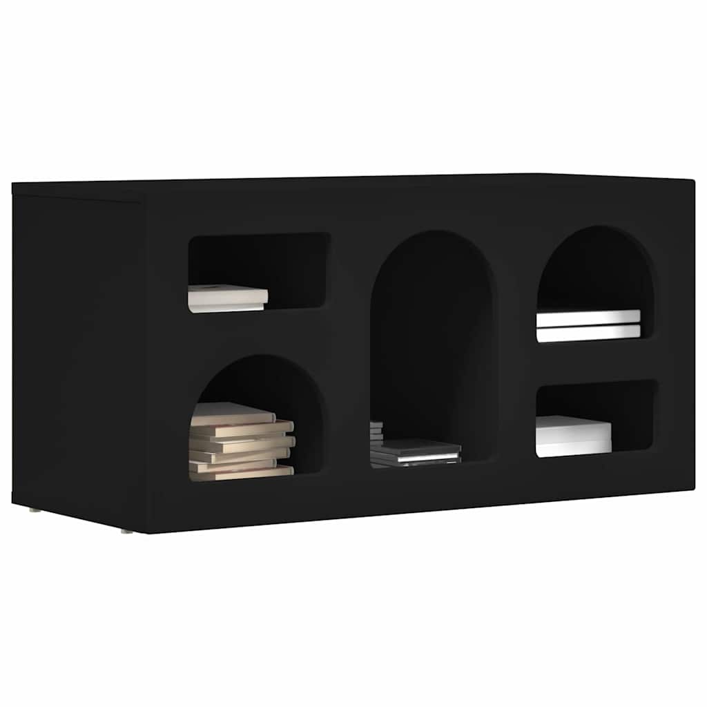 TV-kast Zwart 80 x 35 x 40 cm Bewerkt hout is nu te koop bij PeponiXL, paradijselijk wonen!
