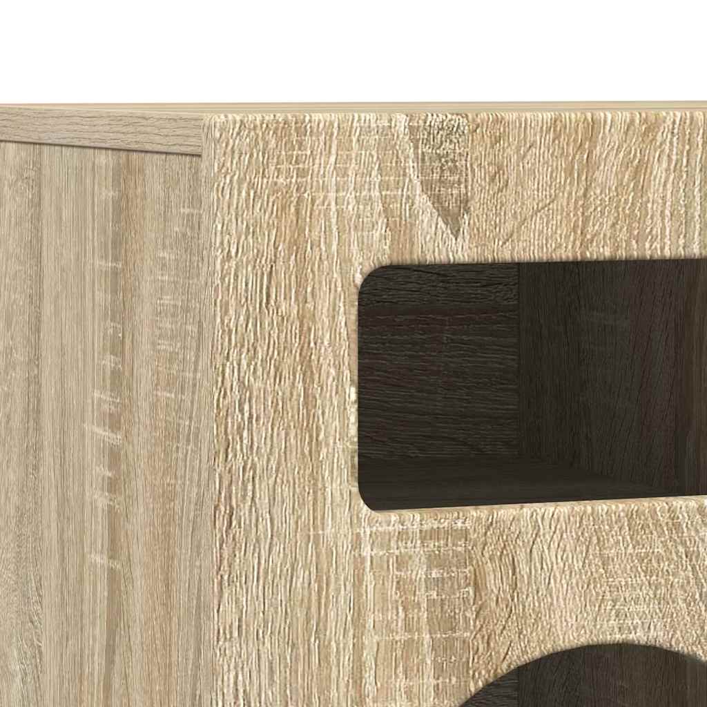 TV-kast Sonoma Eiken 80 x 35 x 40 cm Bewerkt hout is nu te koop bij PeponiXL, paradijselijk wonen!