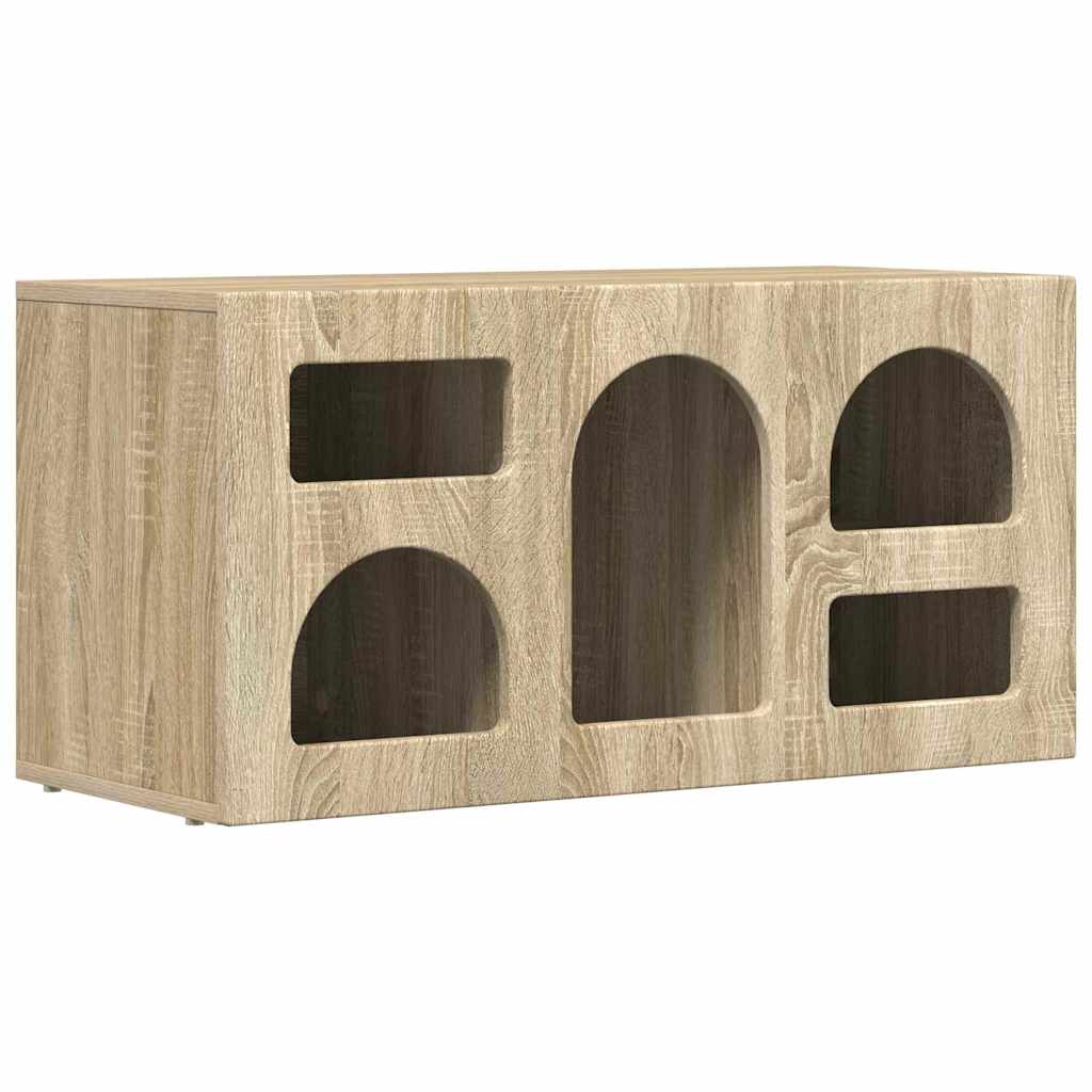 TV-kast Sonoma Eiken 80 x 35 x 40 cm Bewerkt hout is nu te koop bij PeponiXL, paradijselijk wonen!
