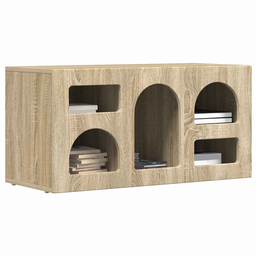 TV-kast Sonoma Eiken 80 x 35 x 40 cm Bewerkt hout is nu te koop bij PeponiXL, paradijselijk wonen!