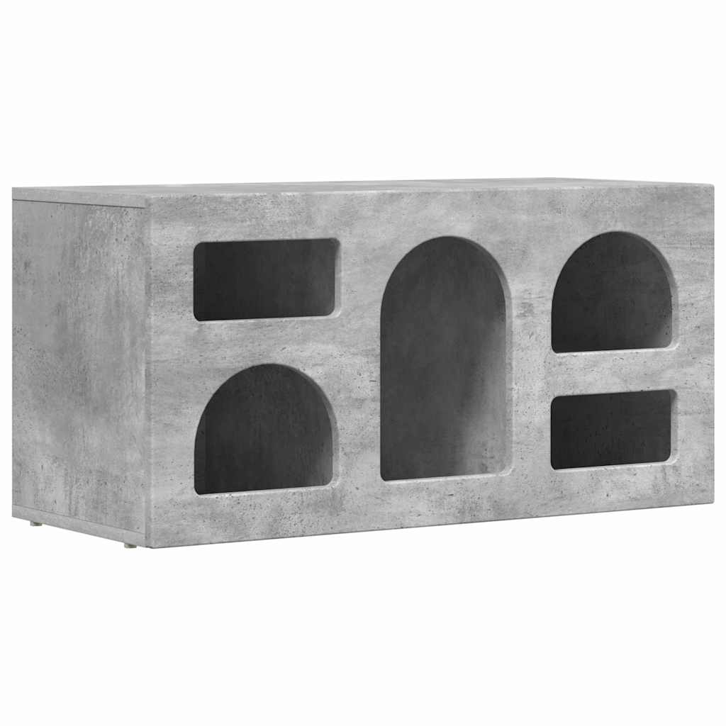TV-kast Beton Grijs 80 x 35 x 40 cm Bewerkt hout is nu te koop bij PeponiXL, paradijselijk wonen!
