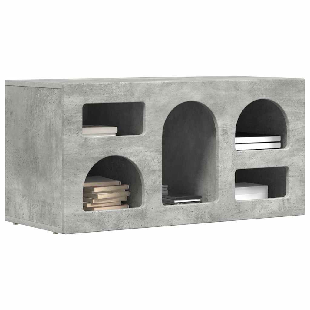 TV-kast Beton Grijs 80 x 35 x 40 cm Bewerkt hout is nu te koop bij PeponiXL, paradijselijk wonen!