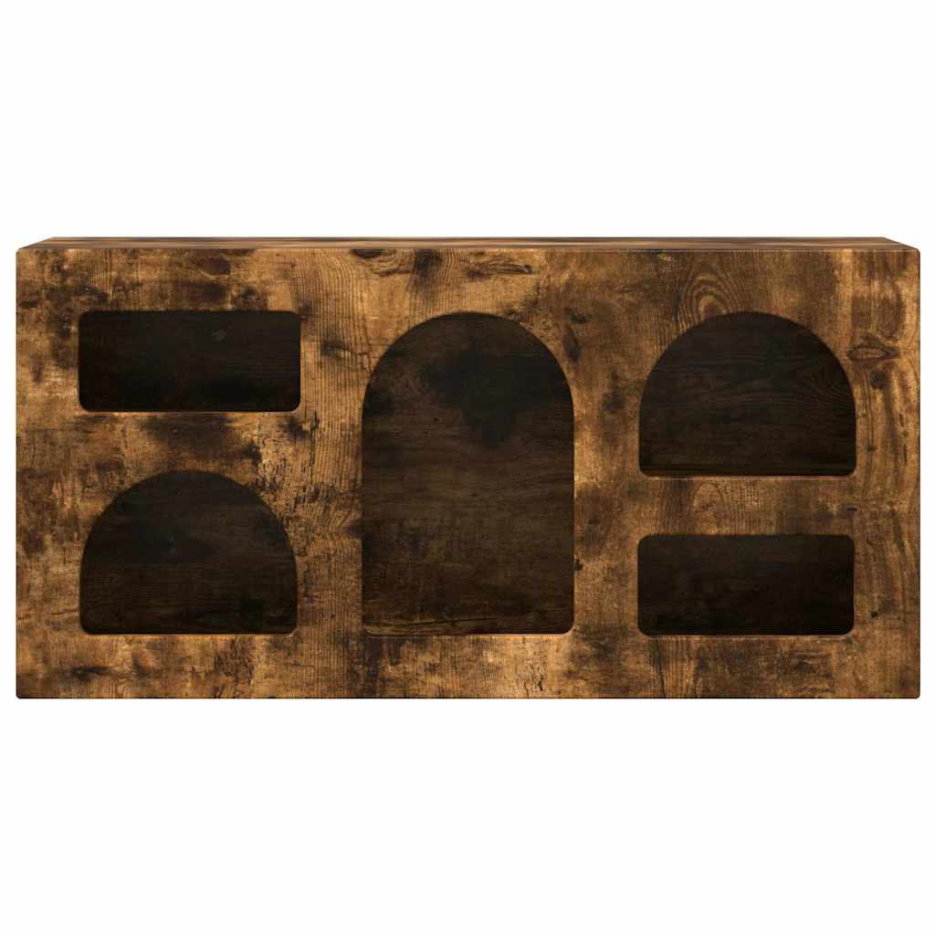 TV-kast Gerookt eiken 80 x 35 x 40 cm Bewerkt hout is nu te koop bij PeponiXL, paradijselijk wonen!