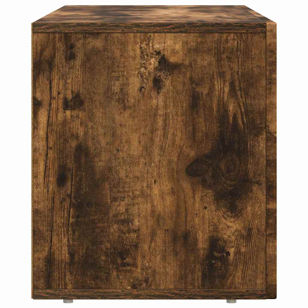 TV-kast Gerookt eiken 80 x 35 x 40 cm Bewerkt hout is nu te koop bij PeponiXL, paradijselijk wonen!