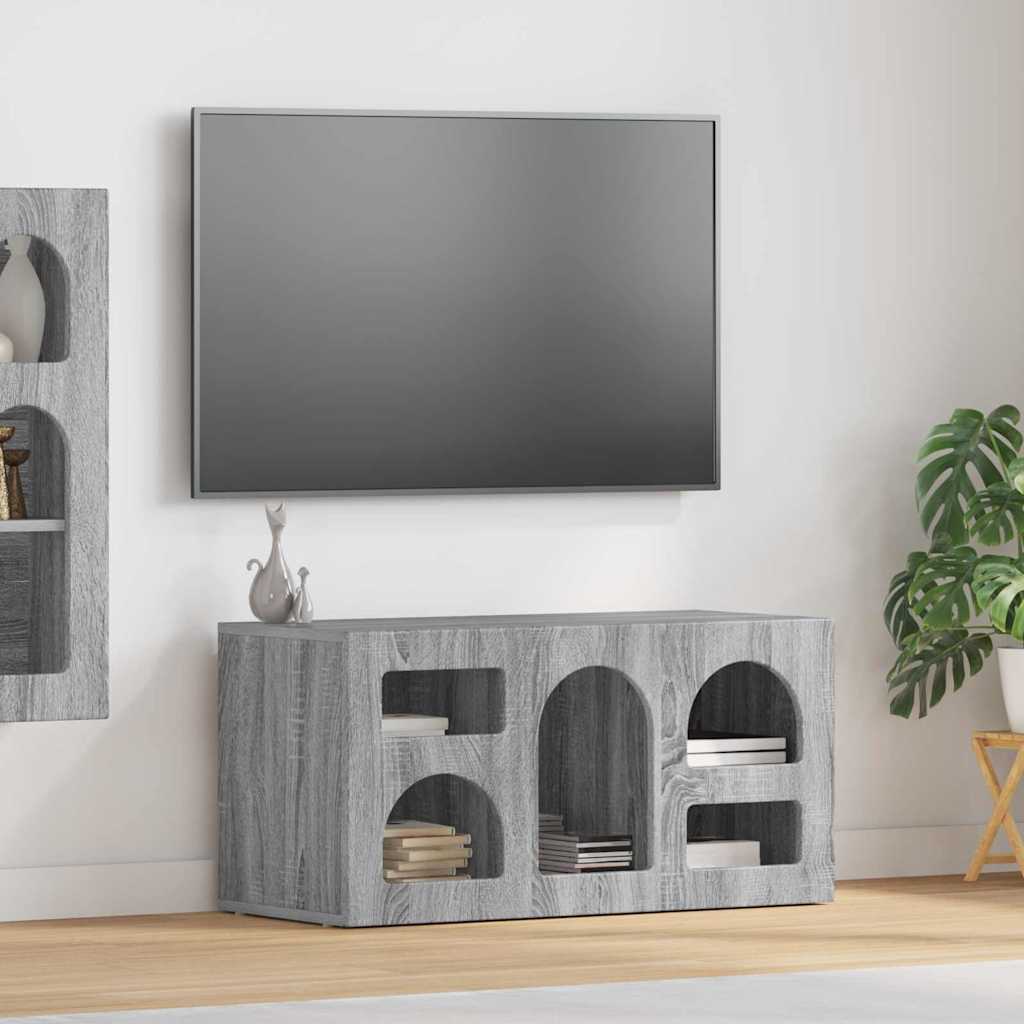 TV-kast Grijs Sonoma 80 x 35 x 40 cm Bewerkt hout is nu te koop bij PeponiXL, paradijselijk wonen!