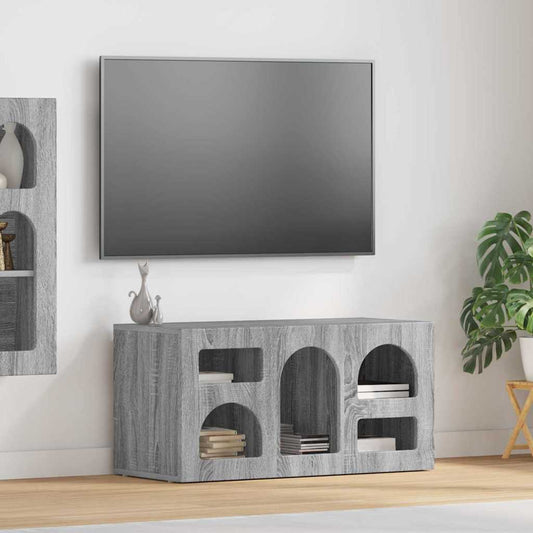 TV-kast Grijs Sonoma 80 x 35 x 40 cm Bewerkt hout is nu te koop bij PeponiXL, paradijselijk wonen!