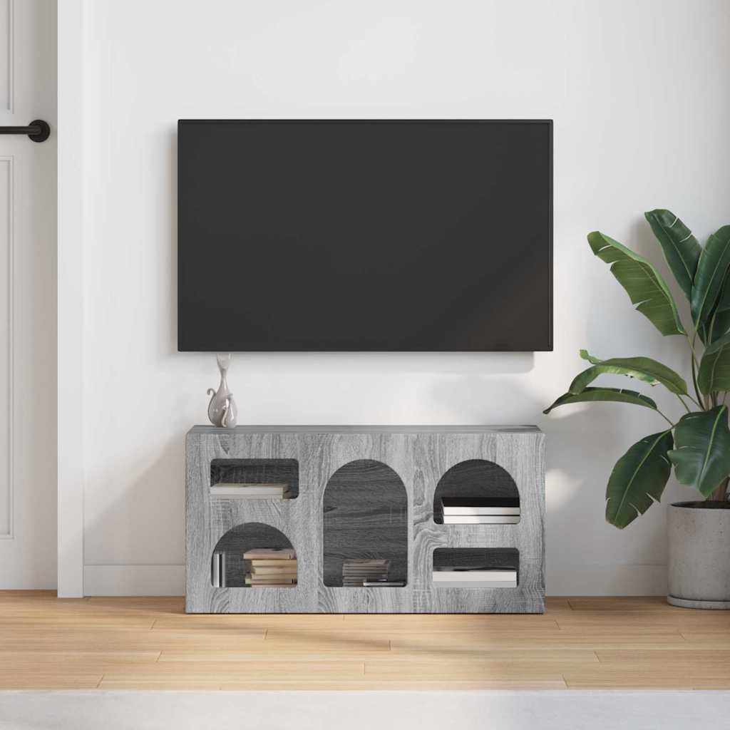 TV-kast Grijs Sonoma 80 x 35 x 40 cm Bewerkt hout is nu te koop bij PeponiXL, paradijselijk wonen!