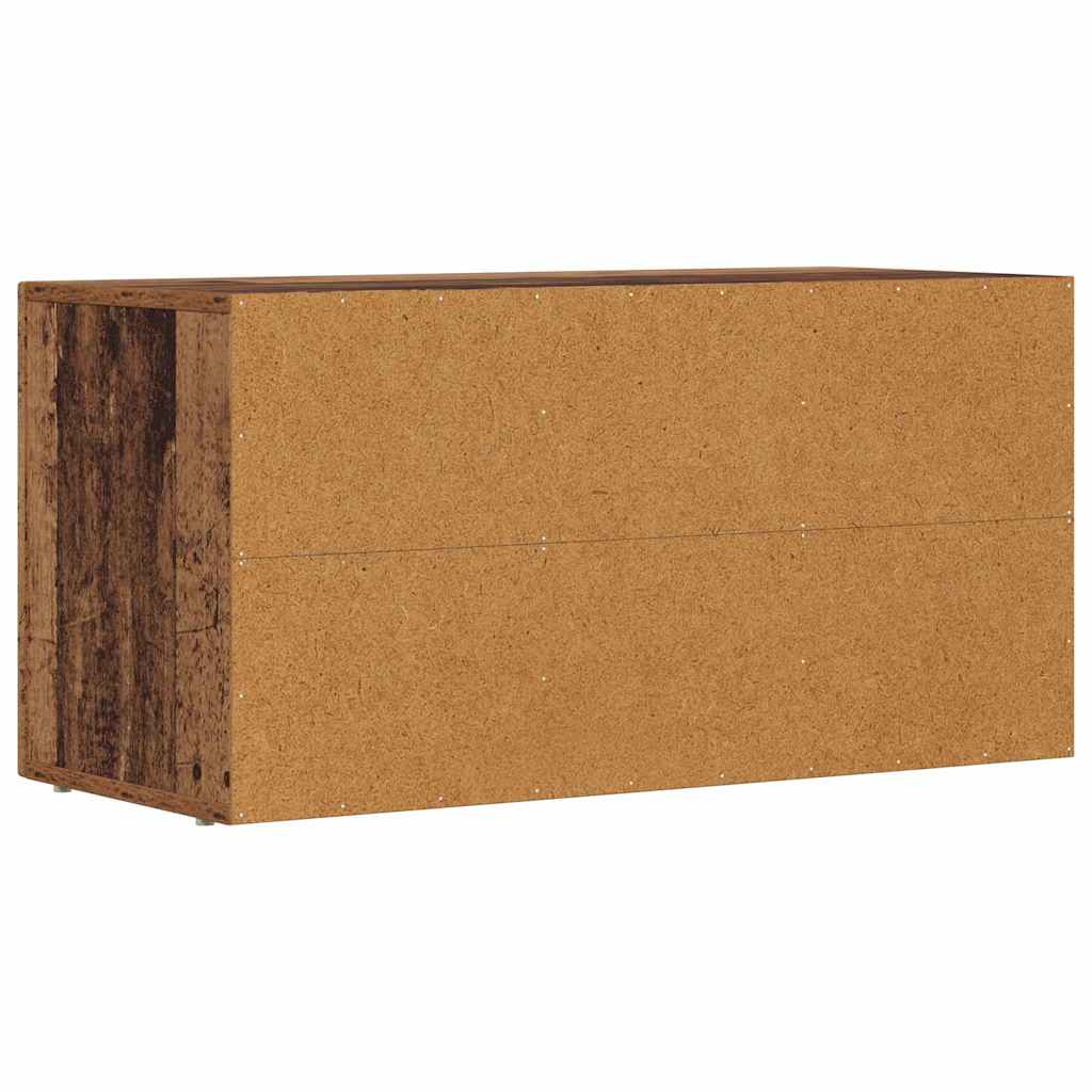 TV-kast Oudhout 80 x 35 x 40 cm Bewerkt hout is nu te koop bij PeponiXL, paradijselijk wonen!