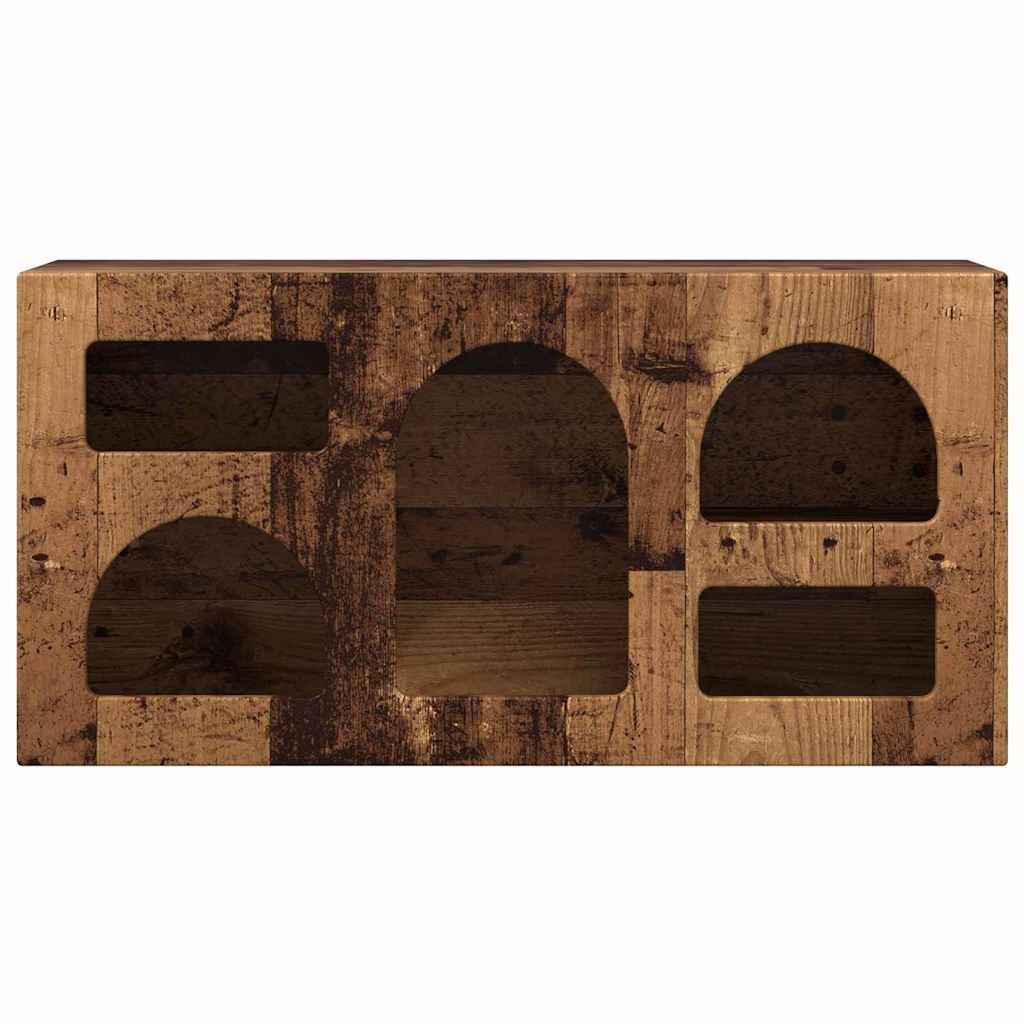 TV-kast Oudhout 80 x 35 x 40 cm Bewerkt hout is nu te koop bij PeponiXL, paradijselijk wonen!